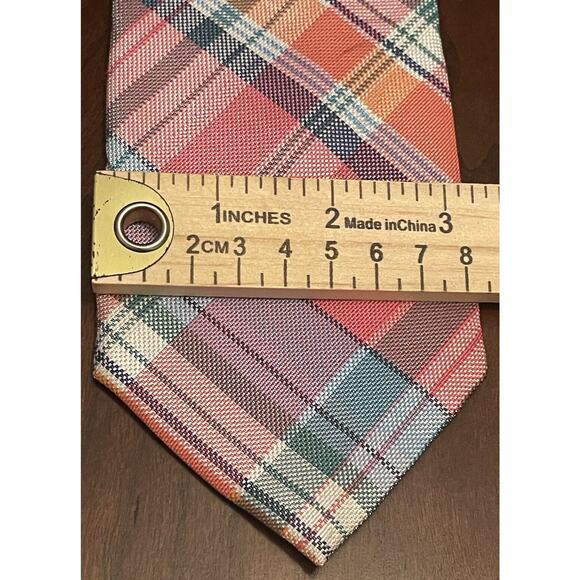 Izod Pink Green Blue 100% Polyester Men’s Neck Tie Made In China - Picture 4 of 9